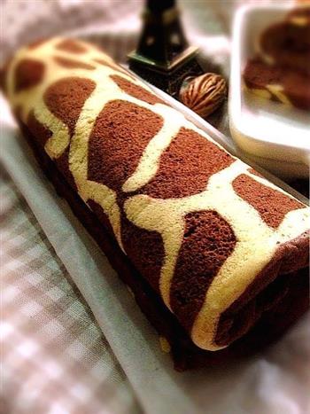 长颈鹿纹巧克力蛋糕卷的做法步骤10