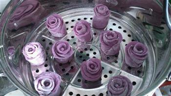 紫薯玫瑰花馒头的做法图解11