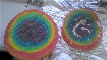 彩虹戚风蛋糕的做法步骤22