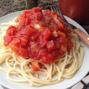 低脂素版番茄意面的做法步骤5