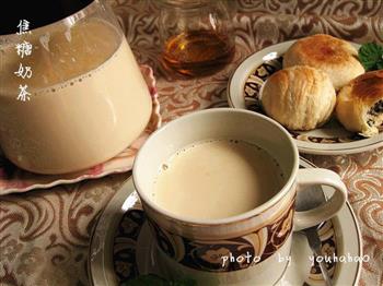 下午茶的好搭档-焦糖奶茶的做法步骤5
