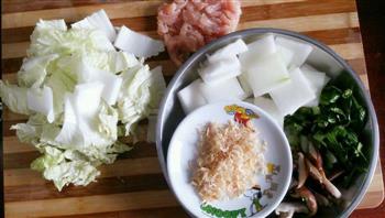 减肥美味餐－冬瓜香菇鸡胸肉虾皮面汤的做法图解2