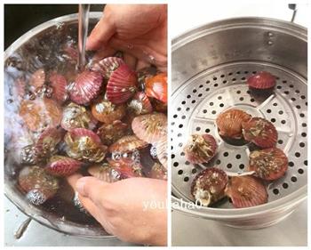 吃不够的小海鲜-清蒸扇贝的做法步骤2