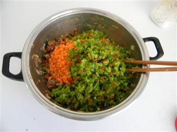 青椒猪肉水煎包的做法步骤6