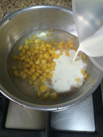 鸡蓉玉米奶油意面的做法图解2