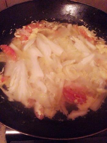 减肥西红柿鸡蛋白菜汤的做法图解3