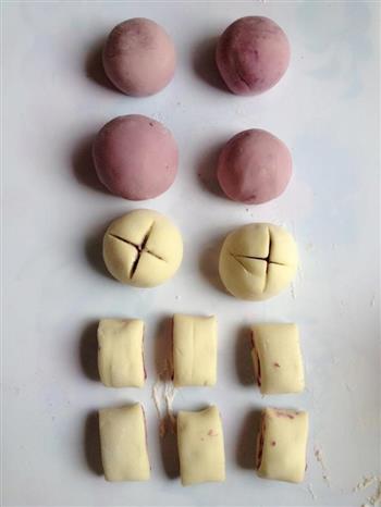 紫色诱惑-紫薯馒头&mini花卷的做法步骤3