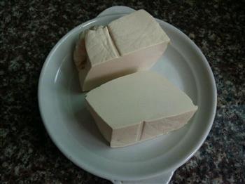 香煎豆腐炒青菜的做法步骤3