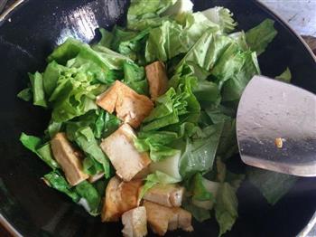 香煎豆腐炒青菜的做法步骤7