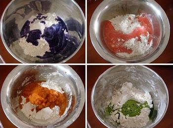 自制纯天然蔬菜汁彩色面条的做法步骤3