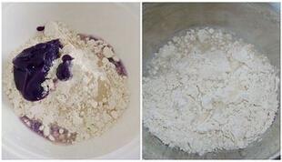 紫薯双色花卷的做法步骤1
