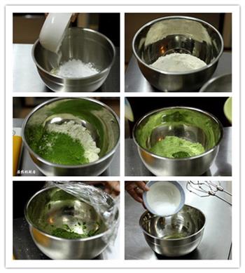 炼奶百香果抹茶马卡龙的做法步骤1