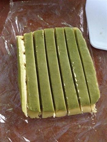 酥酥的绿茶格仔曲奇的做法图解6