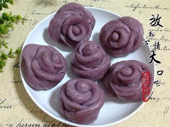 玫瑰紫薯馒头的做法图解19