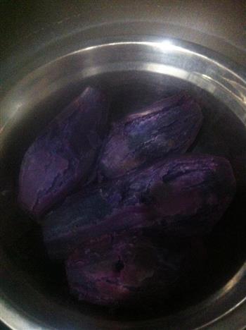 红豆百合紫薯芋圆的做法步骤1