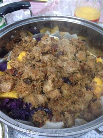 紫薯粉蒸肉的做法图解5