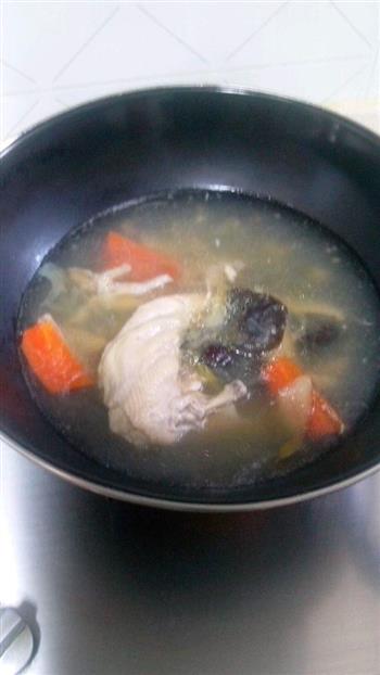 鸡汤火锅涮菜的做法图解1