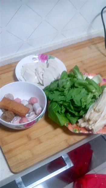 鸡汤火锅涮菜的做法步骤2
