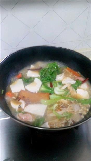 鸡汤火锅涮菜的做法步骤4