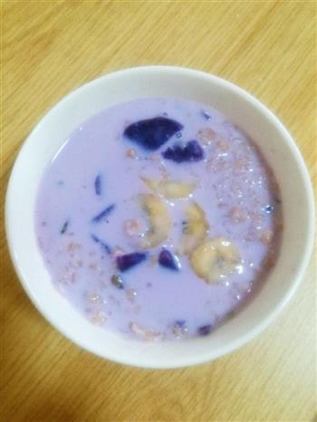 紫薯牛奶燕麦粥的做法步骤2