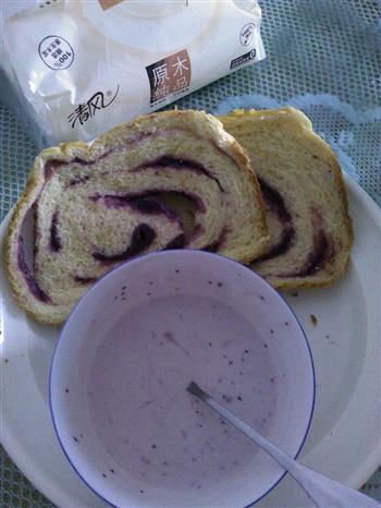 营养早餐-紫薯面包+蓝莓酸奶的做法步骤7