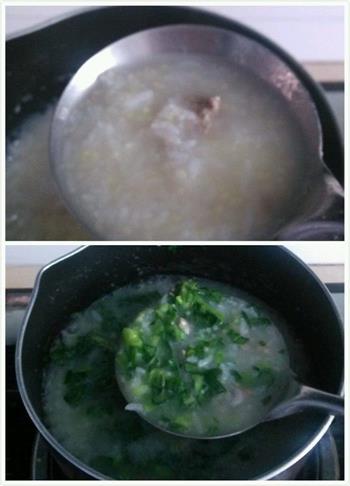 宝宝辅食-肉末青菜二米粥的做法图解3