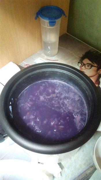 绿豆紫薯粥的做法步骤3