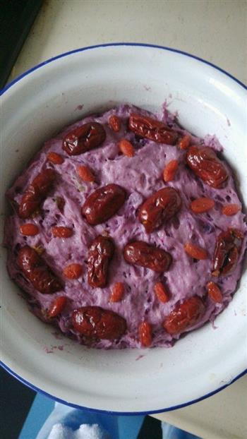 奶香紫薯发糕的做法图解4