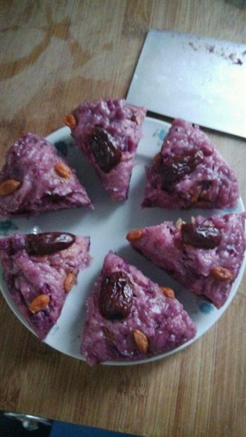 奶香紫薯发糕的做法步骤8