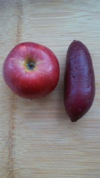 宝宝食谱-紫薯苹果米糊的做法图解1