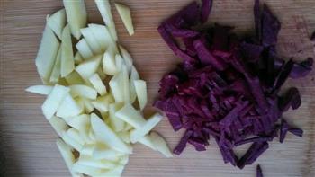 宝宝食谱-紫薯苹果米糊的做法图解2