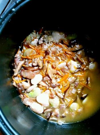 腊肉花豆香菇焖饭的做法步骤8
