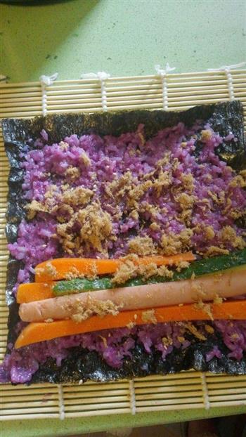 紫薯虾仁寿司的做法图解4