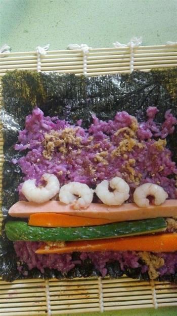 紫薯虾仁寿司的做法步骤5