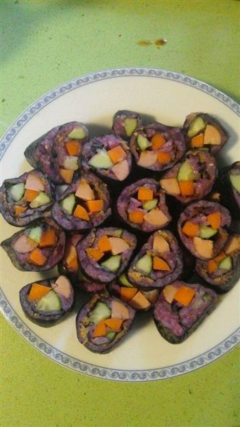 紫薯虾仁寿司的做法图解6