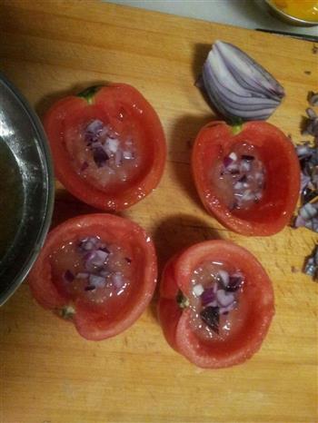 番茄盅鸡肉蓉烤蛋的做法图解8