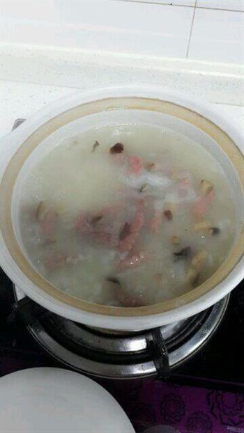 香菇青菜牛肉粥的做法步骤4