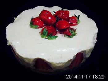 草莓冻芝士蛋糕的做法步骤8