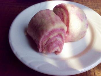 牛奶紫薯馒头的做法图解13