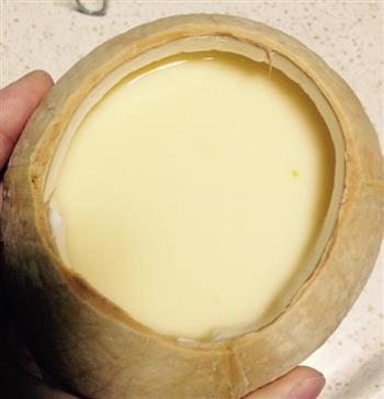 原只椰子鲜奶炖蛋的做法步骤4