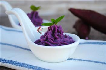 牛奶紫薯泥-宝宝健康辅食的做法图解4