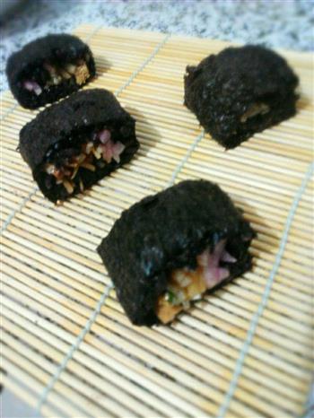 紫菜黑米卷的做法图解5