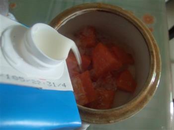 木瓜炖牛奶的做法步骤1