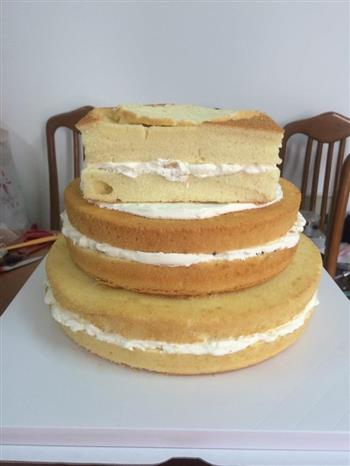 12寸三层奶油裱花蛋糕的做法图解3