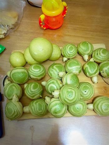 小乌龟菠菜馒头的做法图解11