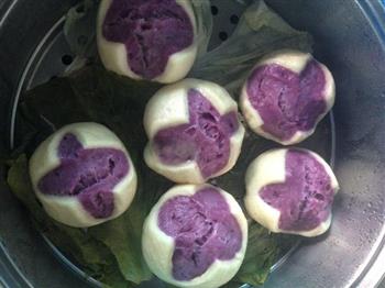 花样紫薯馒头的做法图解6