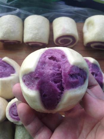 花样紫薯馒头的做法步骤9