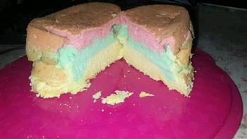 懒人彩虹蛋糕的做法步骤14
