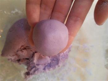 椰香紫薯糯米糍的做法图解4