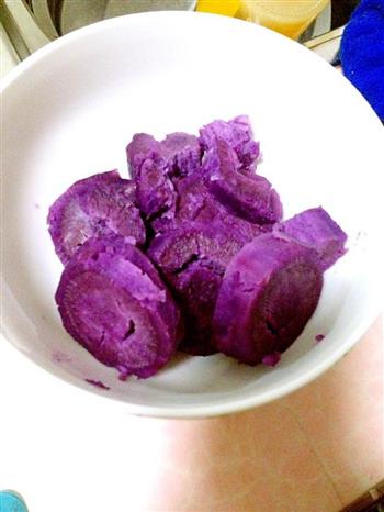 面包机版紫薯冰淇淋懒人版的做法图解3